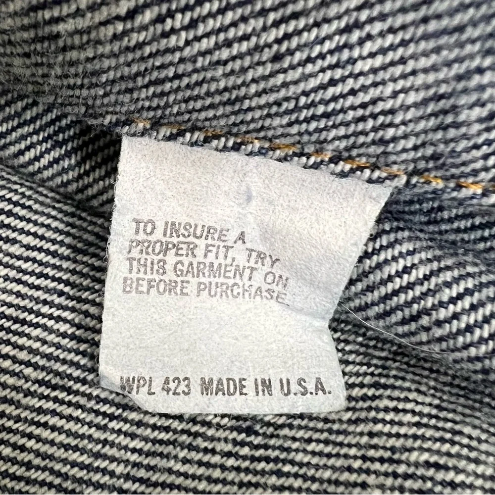 Vintage 80’s Levi’s Trucker Jean Jacket Denim Blue Style 70506 Size 42